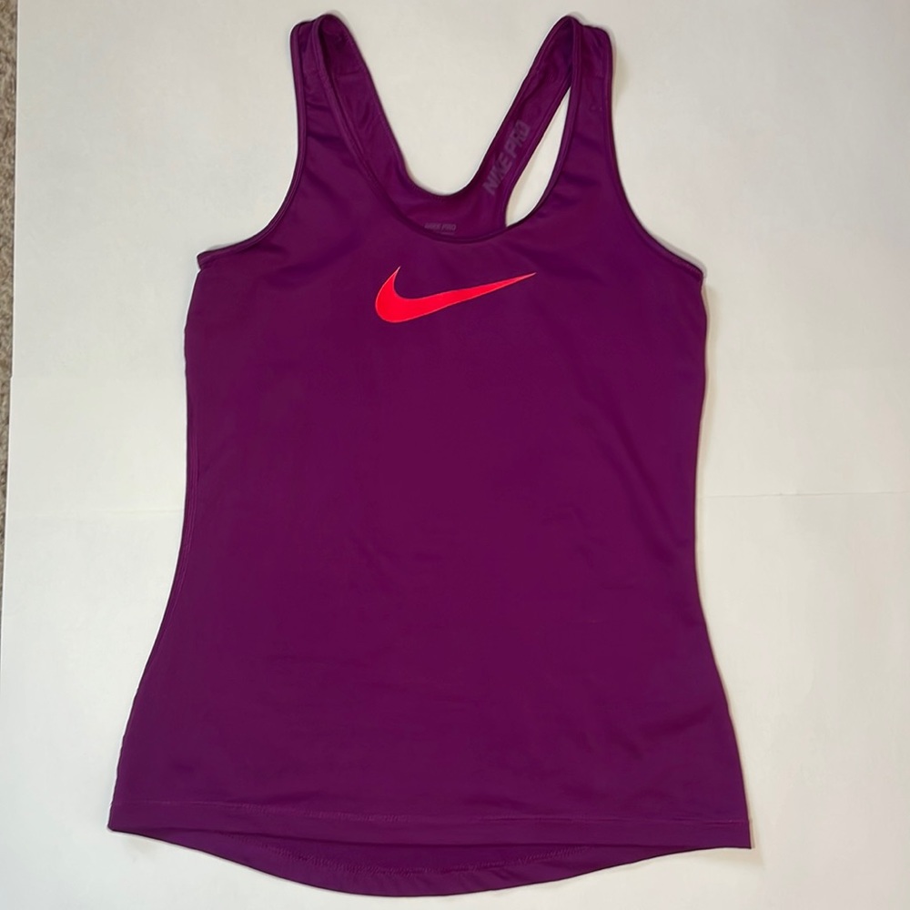 Nike Pro Purple Athletic tank top DRI-Fit Size M